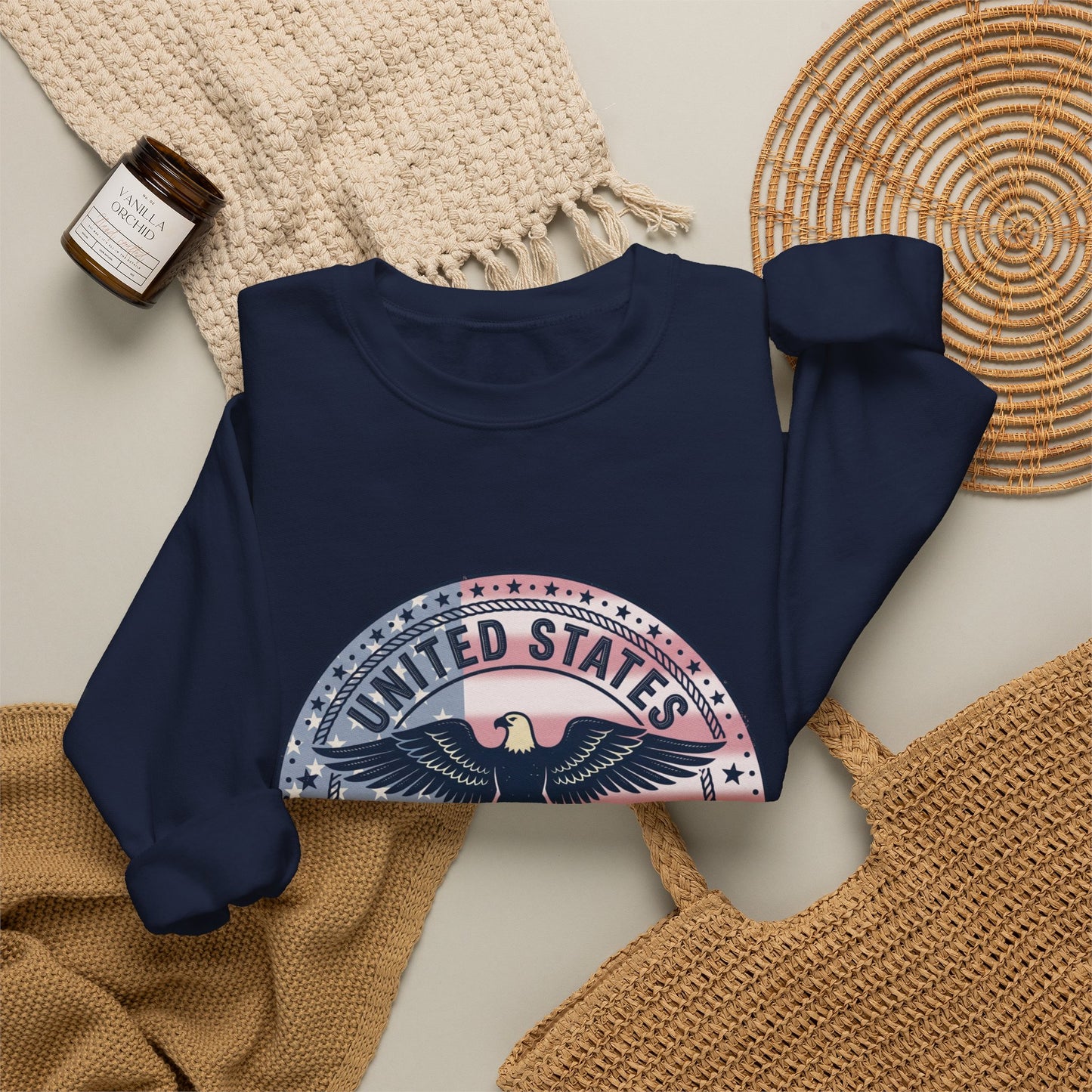 USA 250 Eagle Seal Crewneck Sweatshirt | 4th of July 1776-2026 Patriotic
