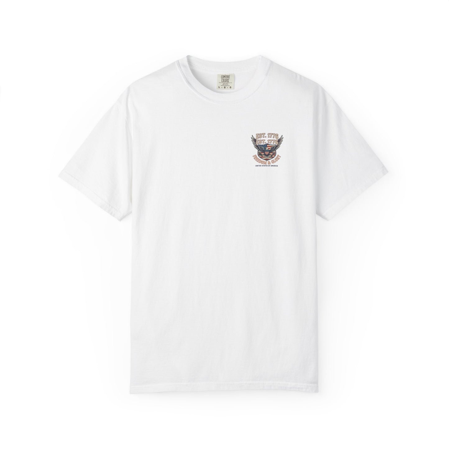 Freedom & Glory T-Shirt — EST. 1776 Eagle American Flag Patriotic Tee