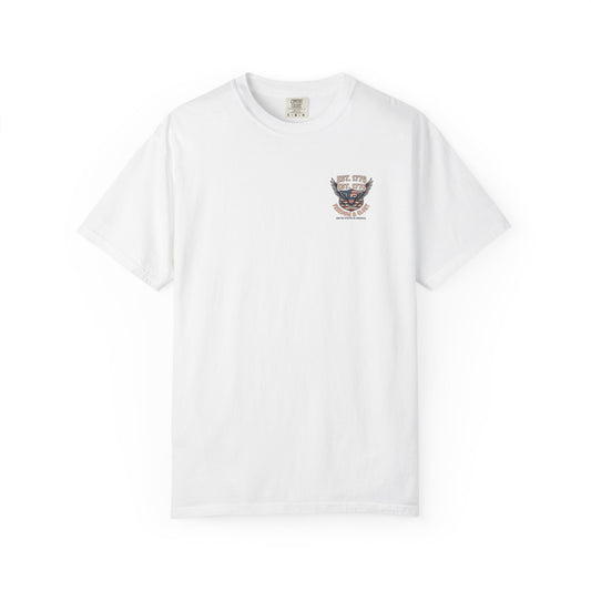 Freedom & Glory T-Shirt — EST. 1776 Eagle American Flag Patriotic Tee
