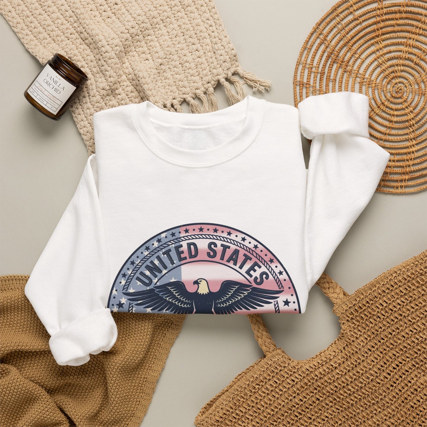USA 250 Eagle Seal Crewneck Sweatshirt | 4th of July 1776-2026 Patriotic