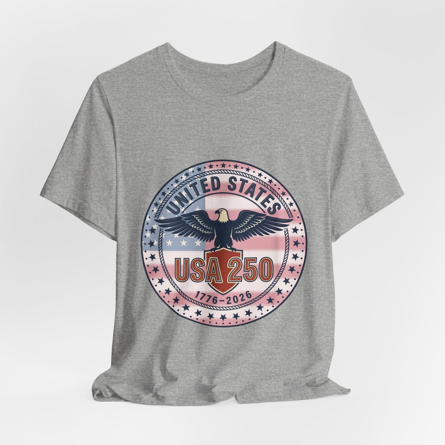 USA 250 Eagle Emblem T-Shirt | 1776-2026 Patriotic 4th of July Anniversary