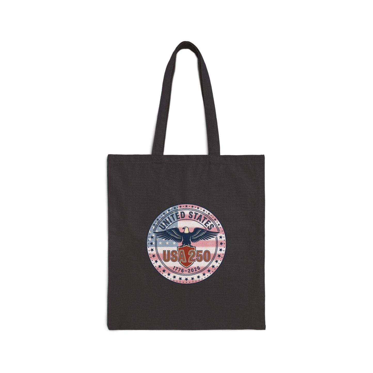 USA 250 Emblem Tote | 4th of July Patriotic Centennial Anniversary Canvas Tote