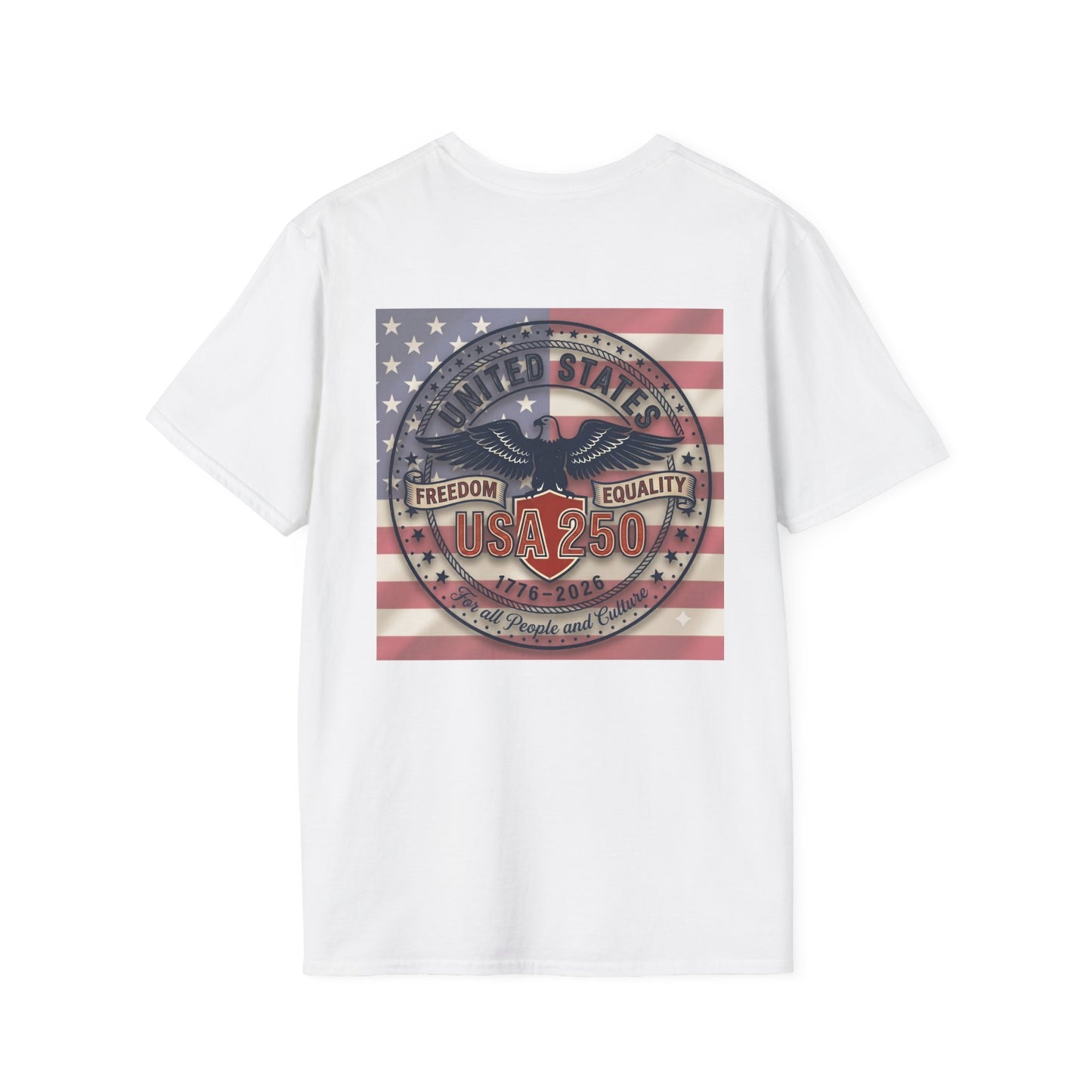 USA 250 Eagle Patch T-Shirt — United States 1776–2026 Commemorative Tee