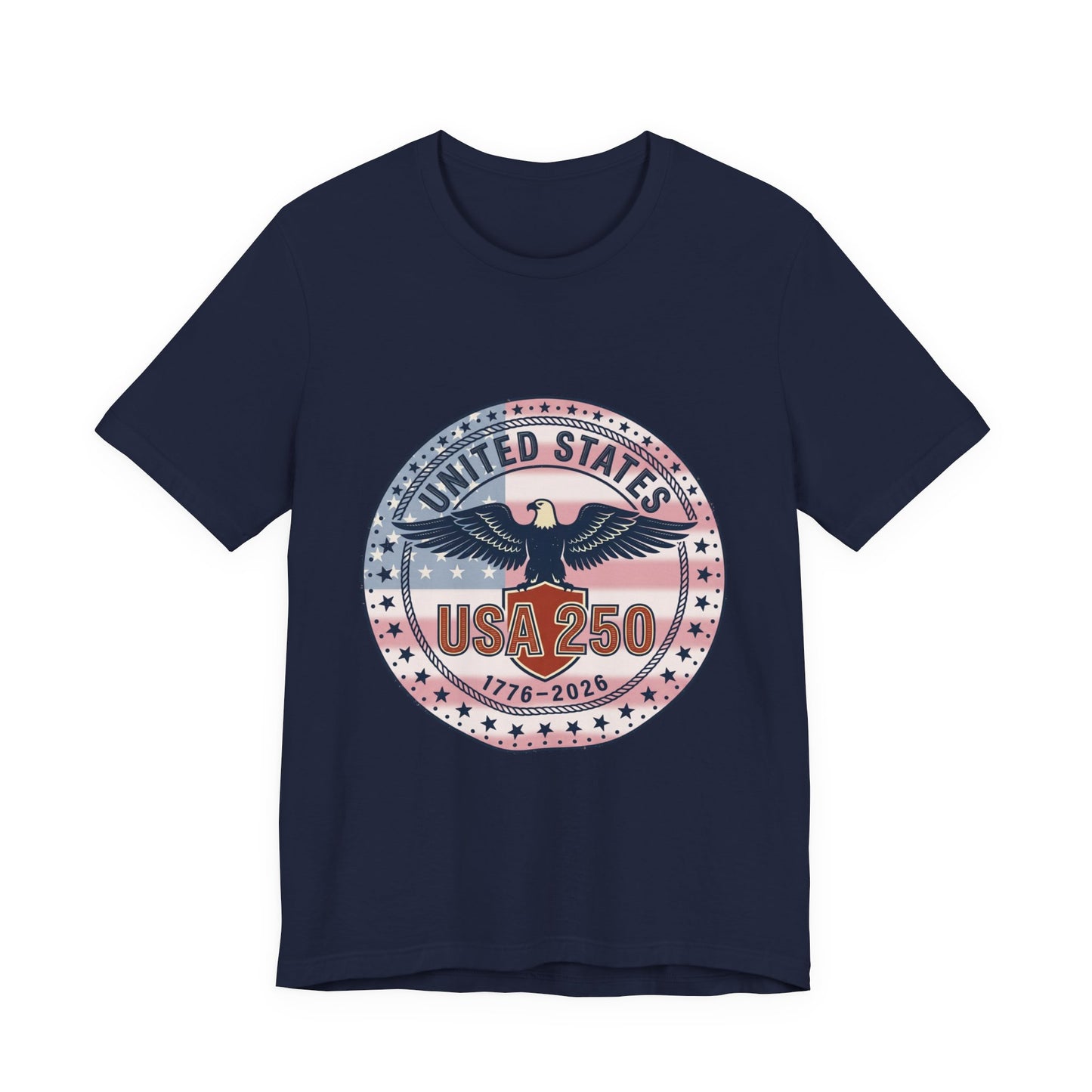 USA 250 Eagle Emblem T-Shirt | 1776-2026 Patriotic 4th of July Anniversary