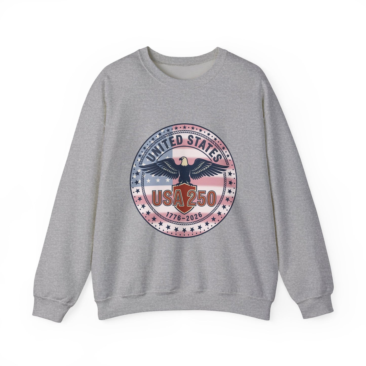 USA 250 Eagle Seal Crewneck Sweatshirt | 4th of July 1776-2026 Patriotic