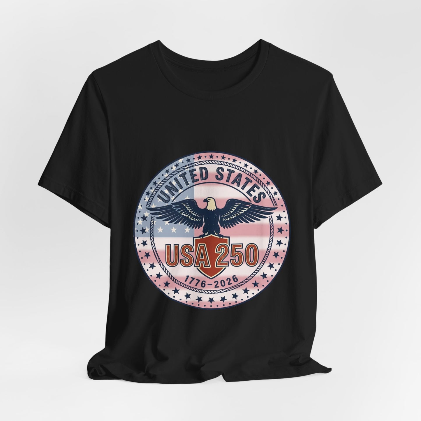 USA 250 Eagle Emblem T-Shirt | 1776-2026 Patriotic 4th of July Anniversary