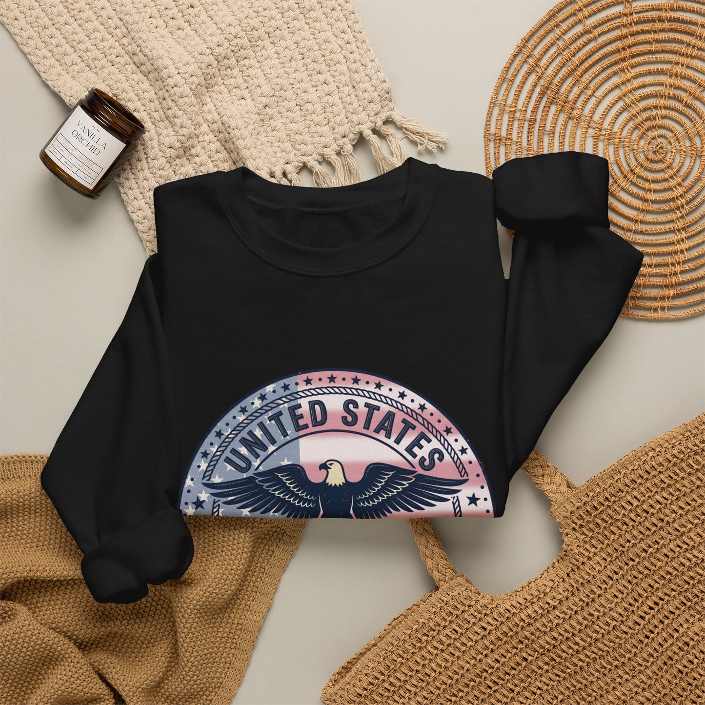 USA 250 Eagle Seal Crewneck Sweatshirt | 4th of July 1776-2026 Patriotic