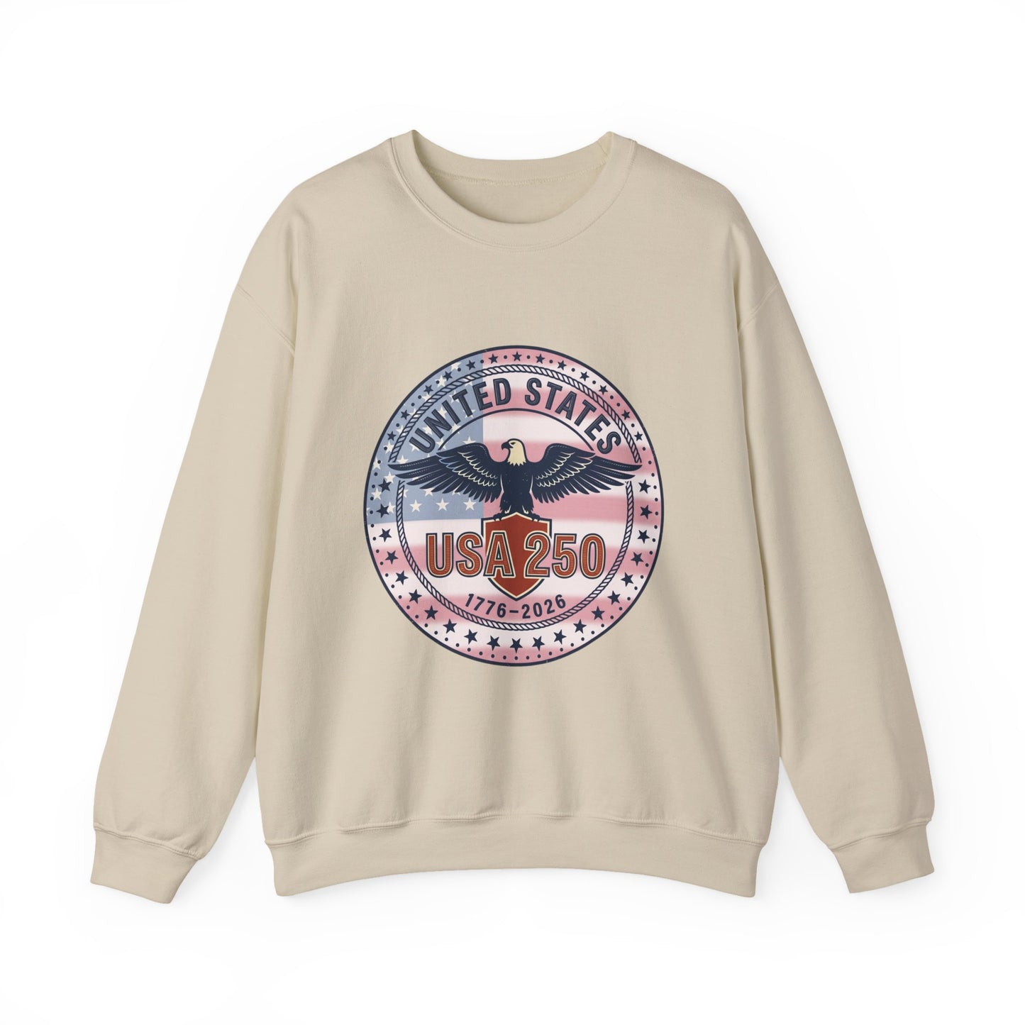 USA 250 Eagle Seal Crewneck Sweatshirt | 4th of July 1776-2026 Patriotic