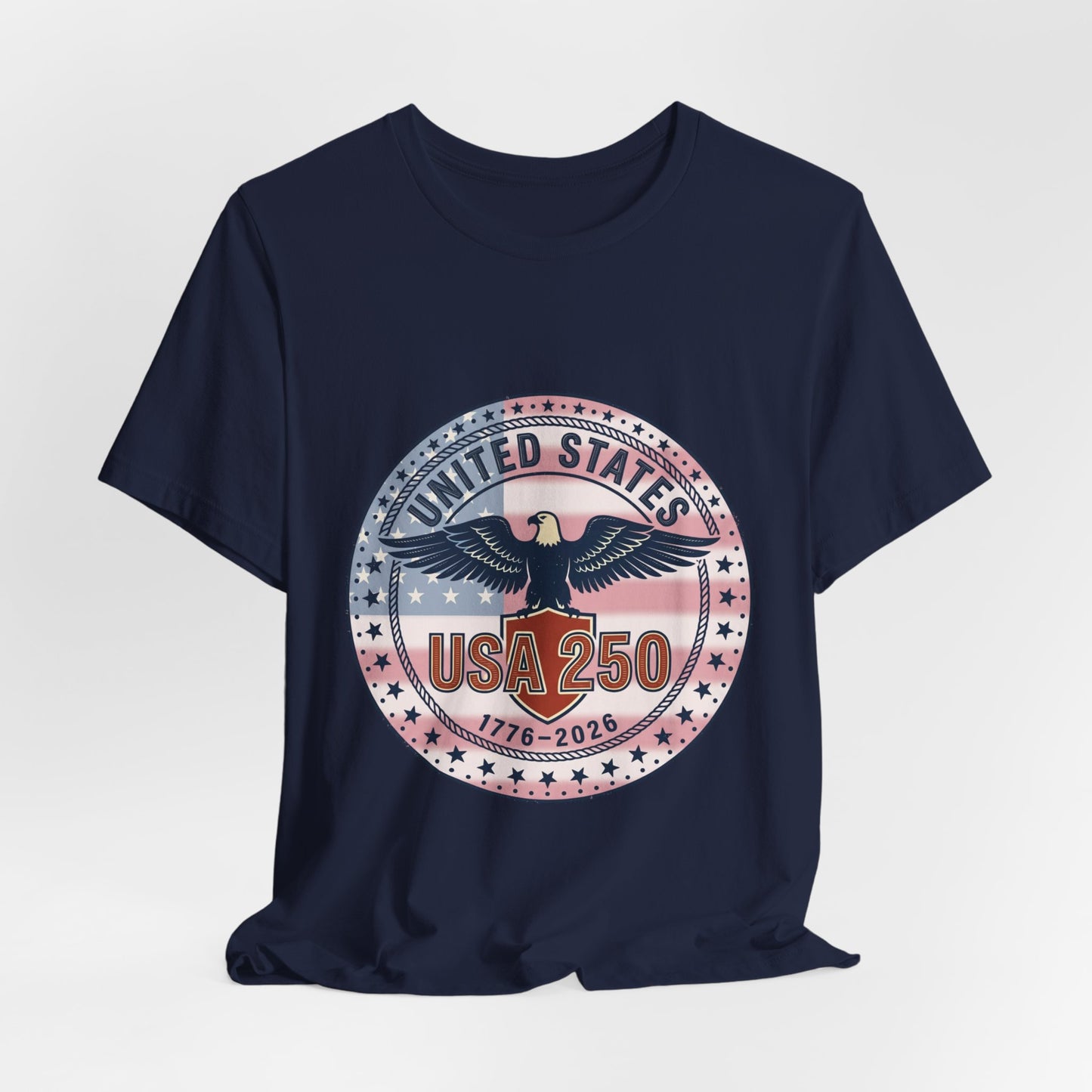 USA 250 Eagle Emblem T-Shirt | 1776-2026 Patriotic 4th of July Anniversary