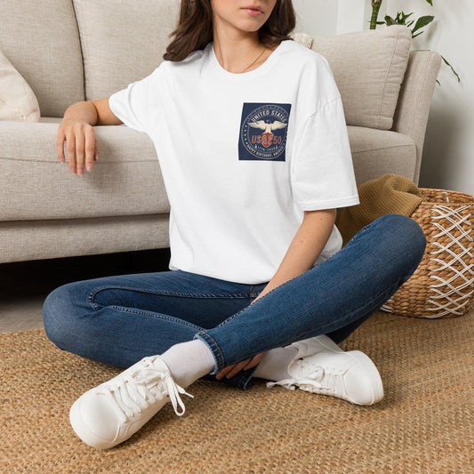 USA 250 Eagle Patch T-Shirt — United States 1776–2026 Commemorative Tee