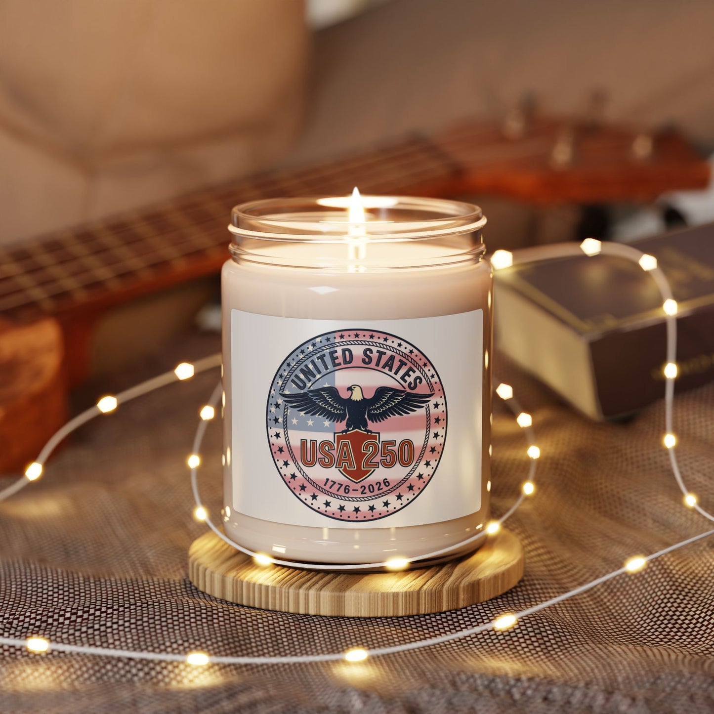 USA 250 Anniversary Candle, 250th 4th of July Patriotic Soy Candle