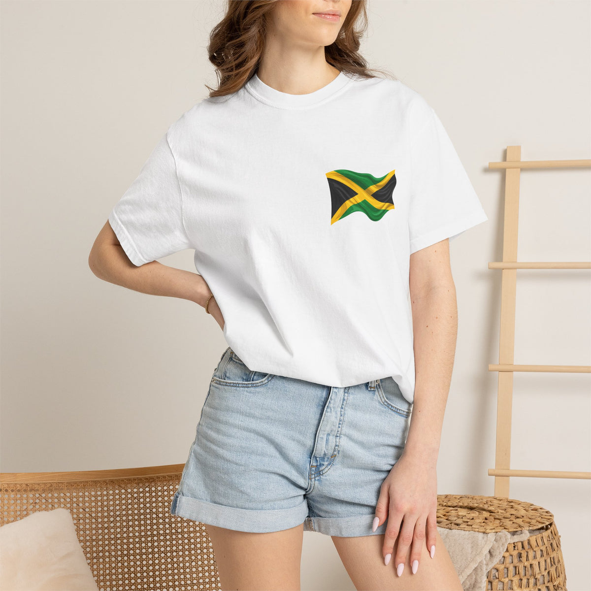 Jamaica Flag Pocket T-Shirt — Soul Appeal Logo Back