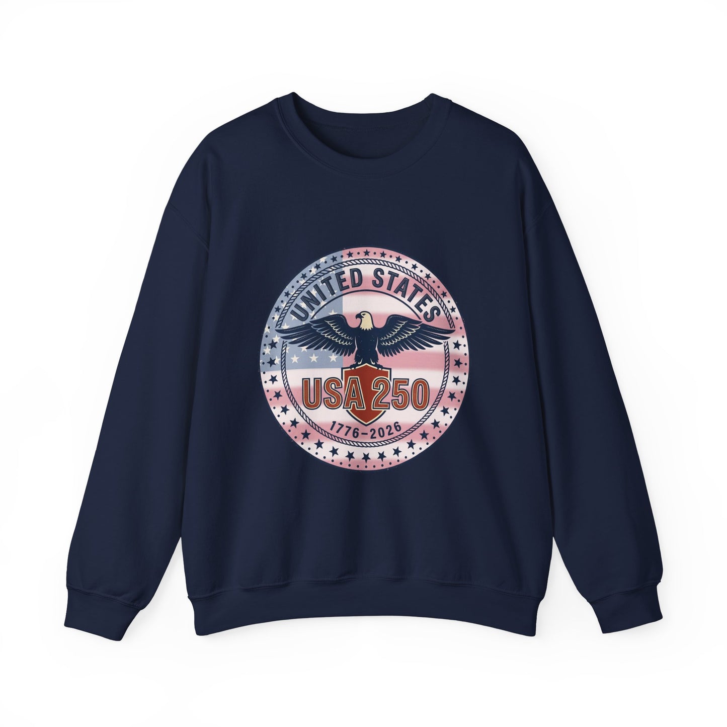 USA 250 Eagle Seal Crewneck Sweatshirt | 4th of July 1776-2026 Patriotic