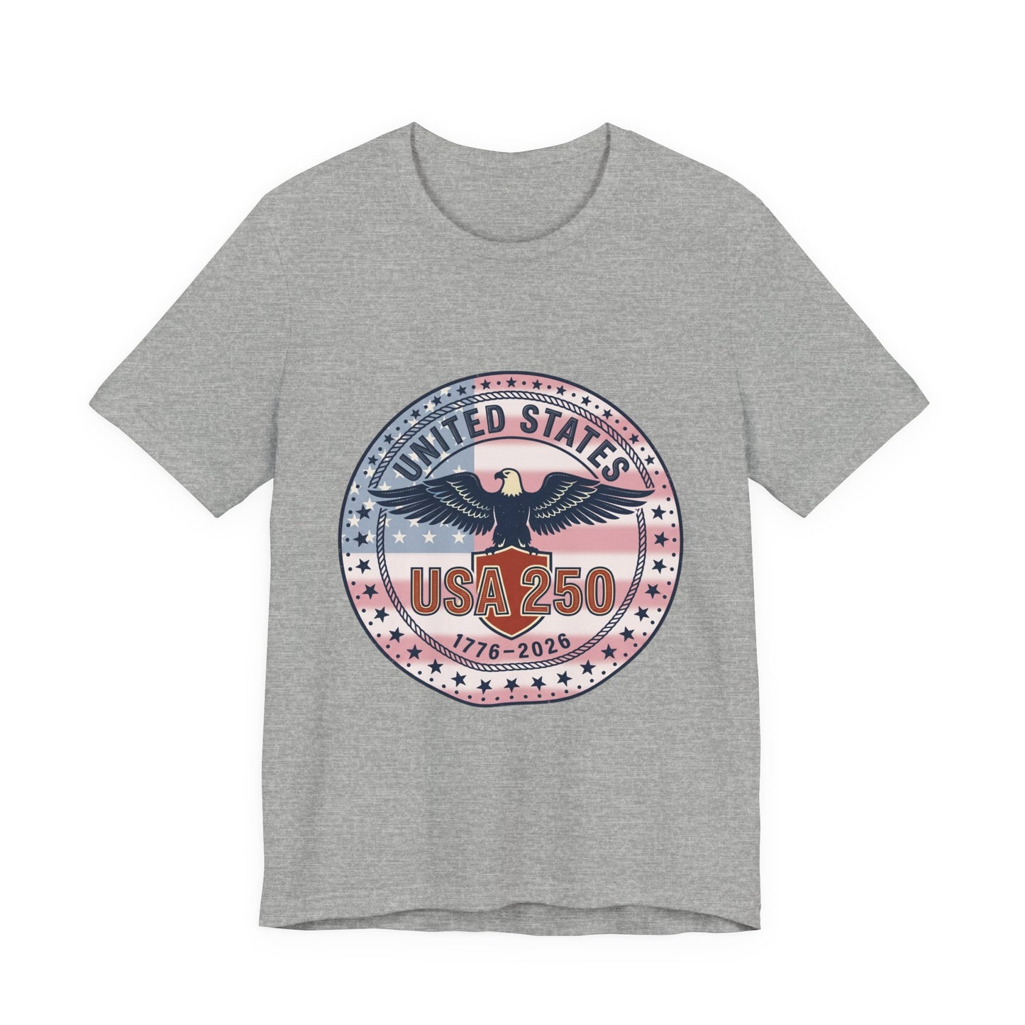 USA 250 Eagle Emblem T-Shirt | 1776-2026 Patriotic 4th of July Anniversary