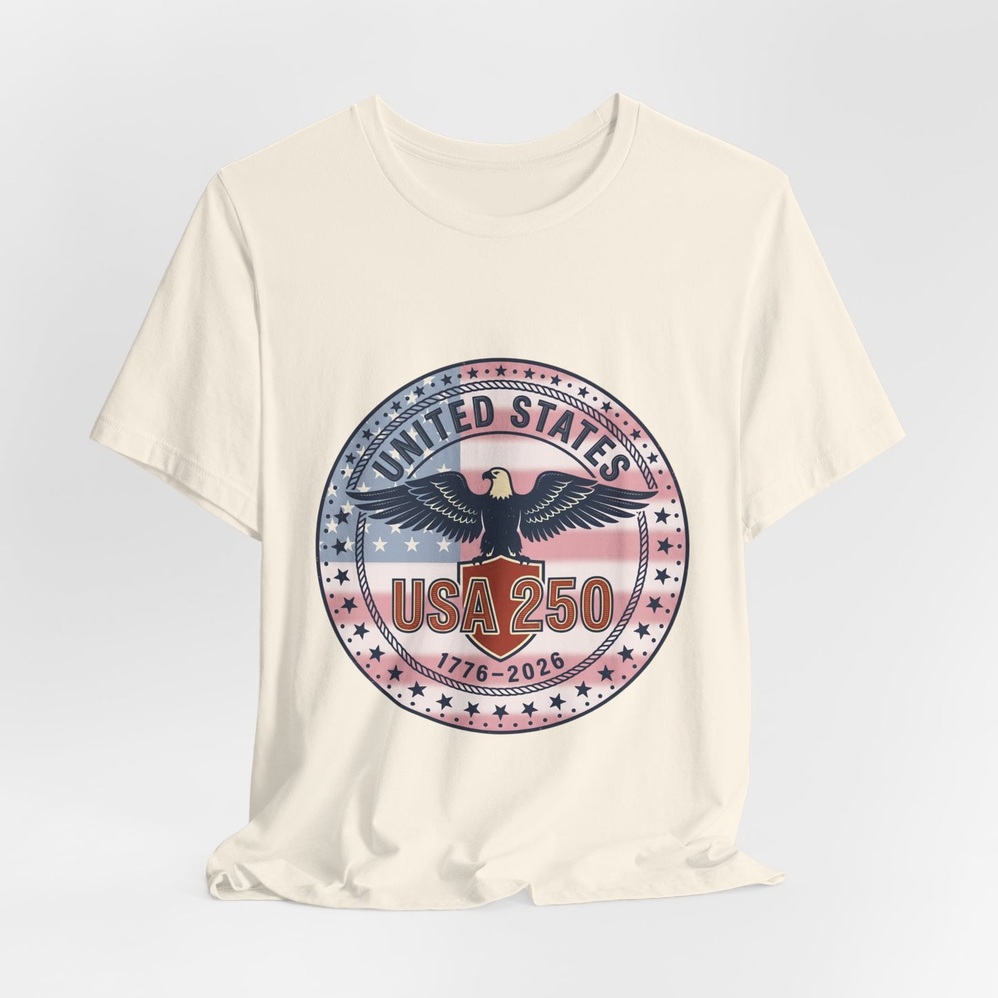 USA 250 Eagle Emblem T-Shirt | 1776-2026 Patriotic 4th of July Anniversary