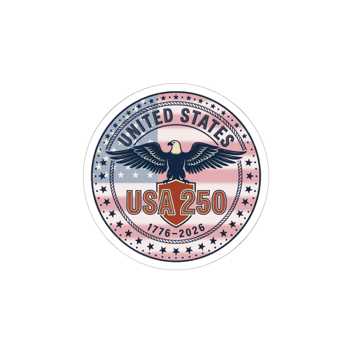 USA 250 Eagle Seal Kiss-Cut Sticker | 1776-2026 Patriotic 4th of July