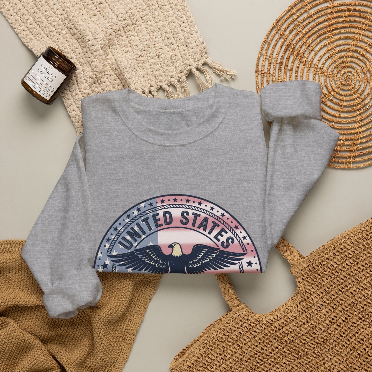 USA 250 Eagle Seal Crewneck Sweatshirt | 4th of July 1776-2026 Patriotic